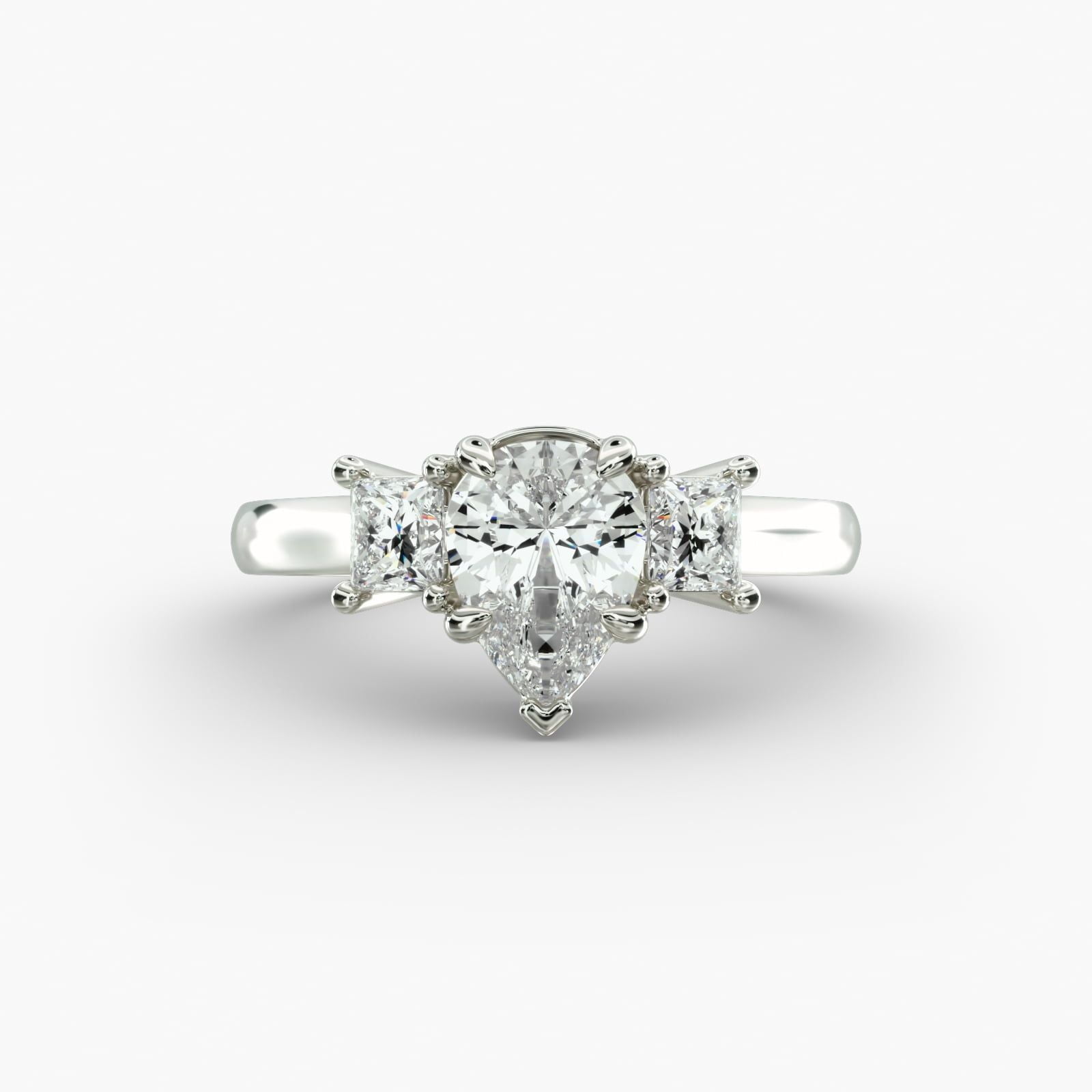 Aura Jewel 1.9 Ct VVS1 Oval Cut Diamond Ring - 14K White Gold Plated ...