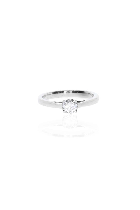 14k White Gold Plated Rings - Solitaire Diamond Ring for Her - Excellent 1.6 Ct Oval Cut Diamond Ring - Silver Diamond Ring for Her - Solo Stone Diamond Rings for Her