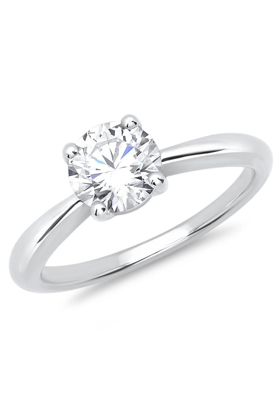 2.2 Ct Round Cut Diamond Solitaire Engagement Ring - Lab-Created Diamond Ring - 14K White Gold Plated Ring - Perfect Proposal Ring - Elegant Wedding Gift for Her - Anniversary Jewelry