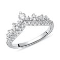thumbnail image 1 of Aura Jewel 2.2 Ct Round Cut Lab-Created Diamond Engagement Band - Stunning 14K White Gold Plated Rings - Elegant Women’s Proposal Rings - Perfect Gift for Anniversary, Birthday & Special Occasion, 1 of 5