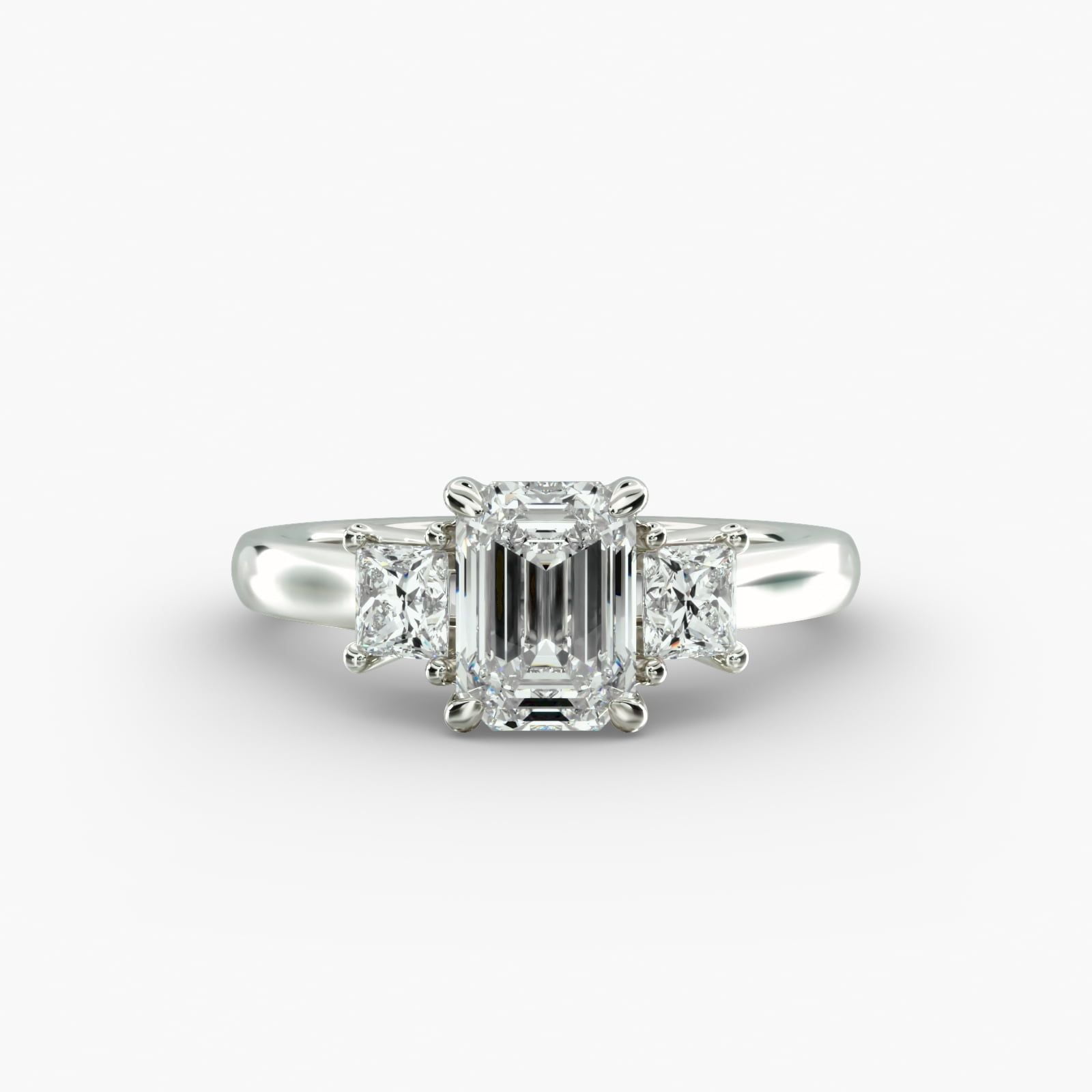 Aura Jewel 2.4 Ct Emerald Cut Diamond Ring - Engagement Wedding Ring ...