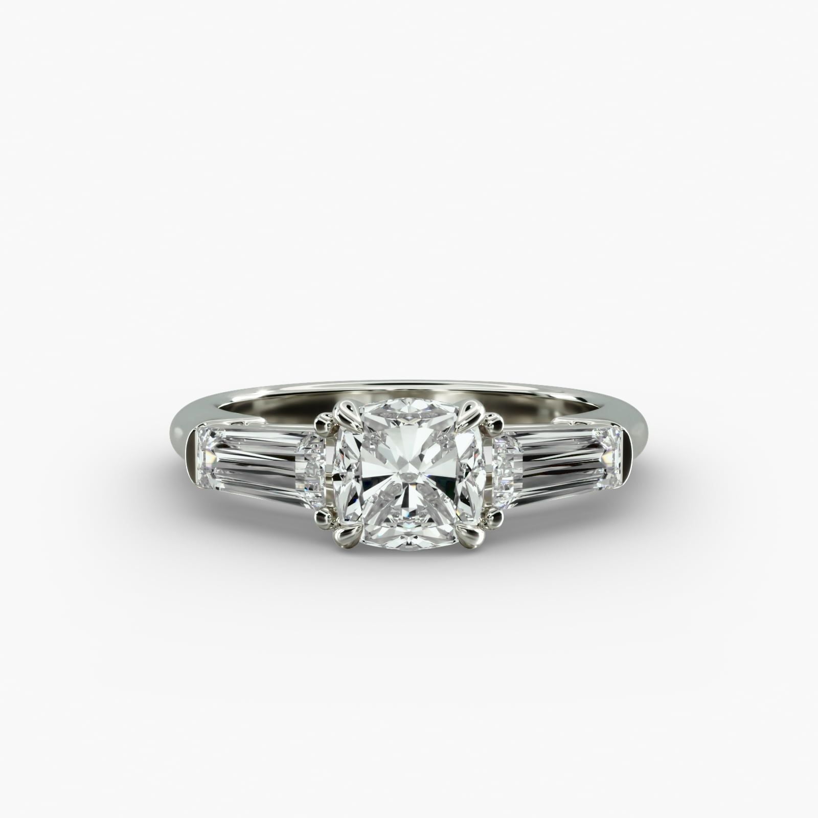 Aura Jewel 2 Ct Cushion Cut Diamond Ring for Her - 14K White Gold ...