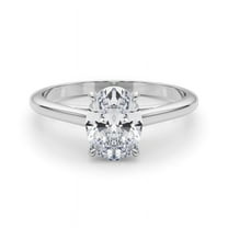 Aura Jewel Engagement Wedding Promise Ring for Women's - Causal Office Wear Ring - 14K White Gold Plated Rings for Gift - 2.17 Ct Oval Cut Diamond Anniversary Ring - Valentine Proposal Rings for Her