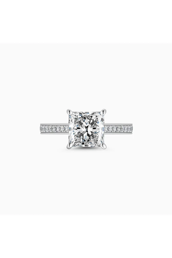 Princess Cut 2.2 Ct Diamond Engagement Ring - 14K White Gold Plated Wedding Ring - Anniversary Ring for Women's - Party Wear Diamond Ring - Forever Diamond Ring for Ring - Proposal Ring