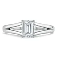 thumbnail image 1 of Aura Jewel Round Cut 2.1 Ct VVS1/D Lab Created Diamond Ring - 14K White Gold Plated Wedding Anniversary Ring - Split Shank Engagement Ring for Women's - Classic Engagement Wedding Ring, 1 of 3