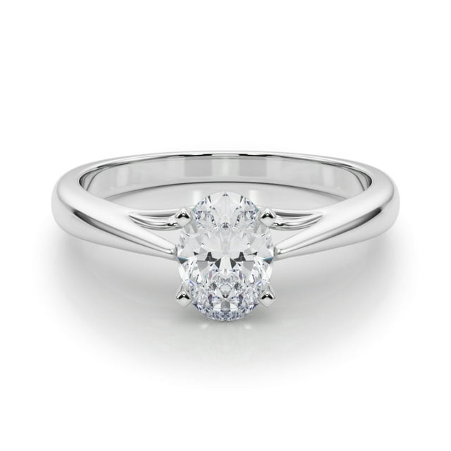Aura Jewel Stamped 14k White Gold Over Anniversary Ring Engagement