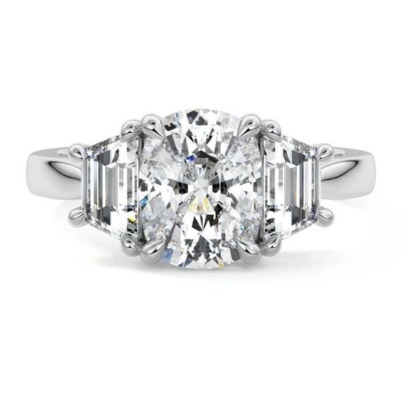 Aura Jewel White Gold Plated 14K Diamond Rings - Wedding Ring - Cushion Cut Excellent 2.1 Ct Diamond Ring For Women's - Forever Diamond Ring for Women's - Causal Office Wear Ring for Women's