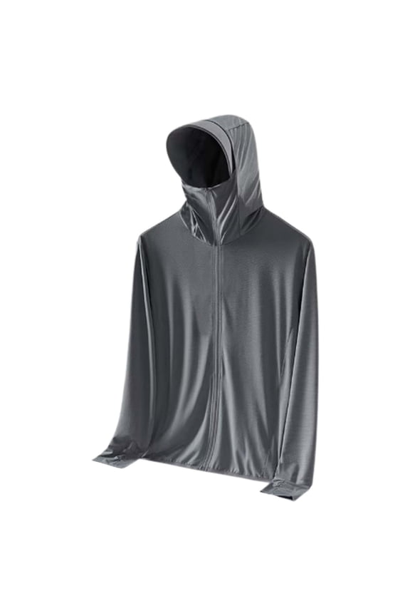 Sun Protection Rash Guard Jacket for Men - Fishing Shirts with UV Protection Hoodie