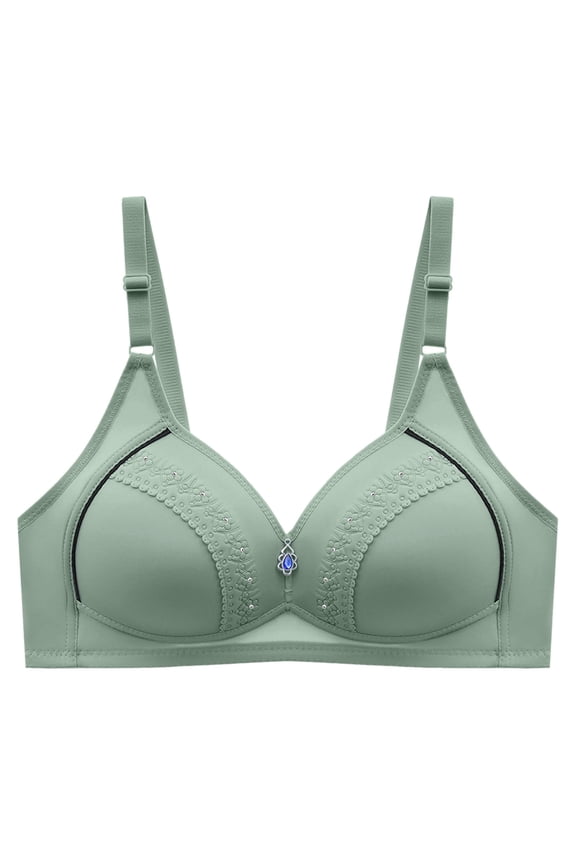 Women’s Color Block Seamless Push Up Bra – Wirefree Smooth Cup Bra, Simple & Comfortable Everyday T-Shirt Bra GN2 36