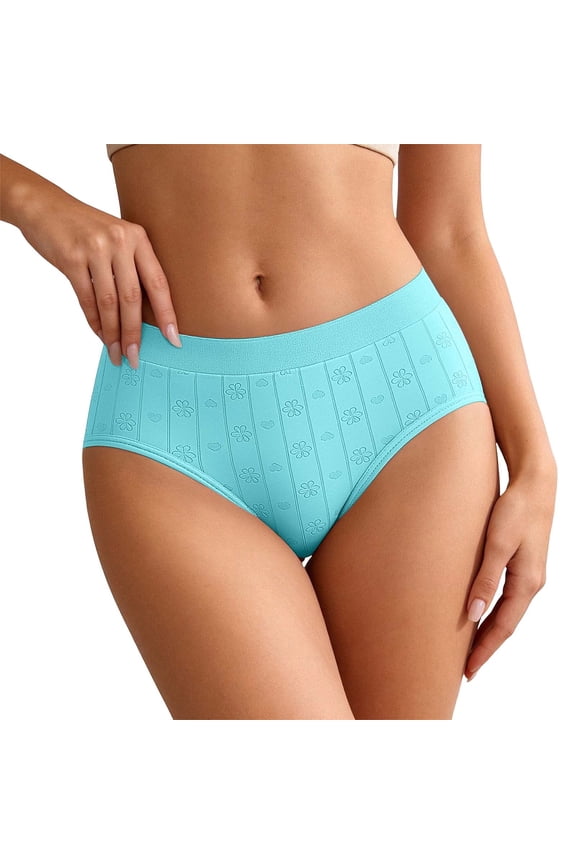 Women’s No-Wedgie Triangle Panty – Comfortable Seamless Underwear with Shaping Effect, Everyday No-Show Briefs Mint Green M