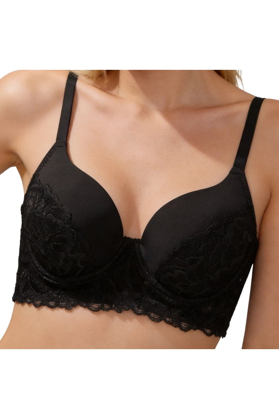Women's Underwire Bra - Back and Side Smoothing,Enhanced Support And All Day Comfort