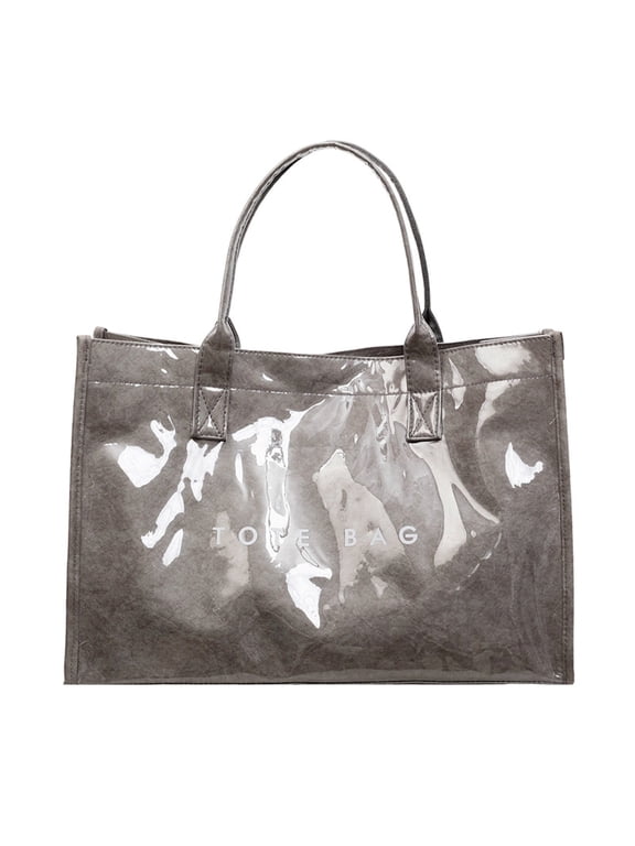 Tote Bag Womenâs Kraft Paper Work Handbags Purses with Top Handle