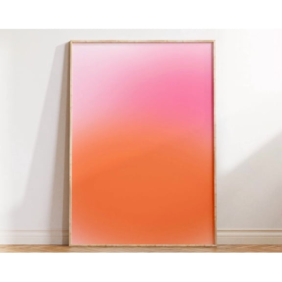 Aura Poster Peachy Wall Art Apartment Decor Aura Poster Gradient Aura Print Orange Pink Print Spiritual Poster Self Care Wall Art Modern Wall Decor Art