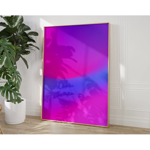 Aura Poster, Pink Blue Abstract Wall Art, Aesthetic Apartment Decor, Gradient Aura Print, Pink Blur Print, Spiritual Poster Self Care Wall Art, Modern Wall Decor, 24x36 UNFRAMED