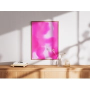 Aura Poster You Make Me Feel Something Pink Wall Art, Romantic Dopamine Decor Quote Print, Bedroom, Poster Only