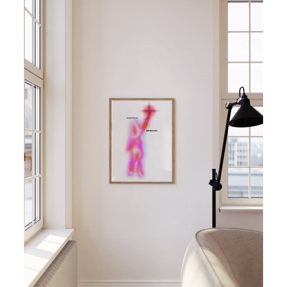 Aura Print: 70s Retro Gradient Poster, Poster Only