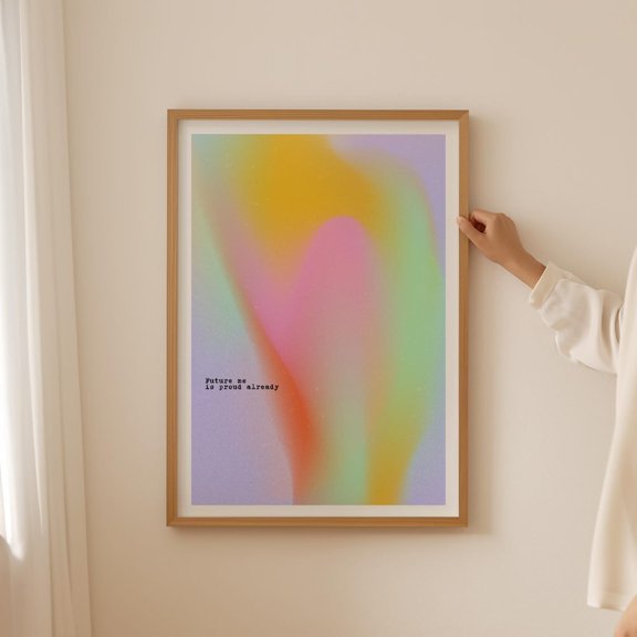 Aura Quote Wall Art Motivational Living Room Home Decor Unframed Paper Print