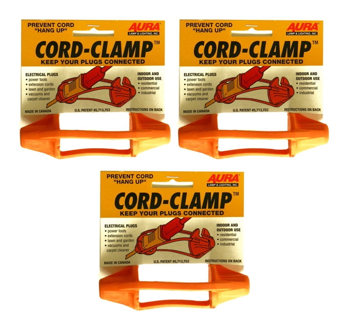 Aura Rubber Extension Cord Clamps, Set Of 3