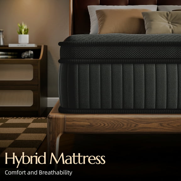 ZLNDR Aura 12 inch Hybrid Mattress, Twin Size Mattresses in a Box, Cooling Gel Memory Foam, Individual Pocket Springs for Pressure Relief & Motion Isolation, Medium Firm