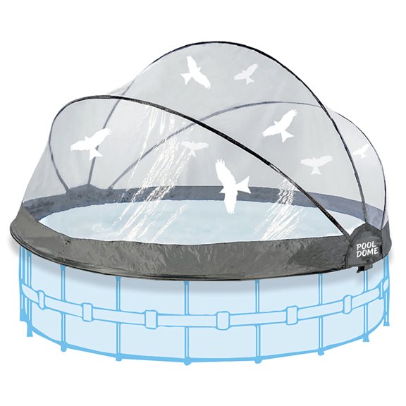 AuraLane 10ft Round Multifunctional All Weather Pool Cover Dome Compatible with Clean & Warm Water Outdoor Frame Pools,Transparent
