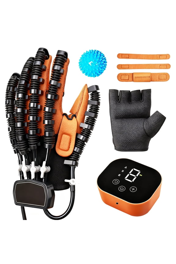 Rehabilitation Robot Gloves,Hand Exerciser for Stroke,Fingers Strength Training Device for Hemiplegia,Strength Adjustable,1Piece