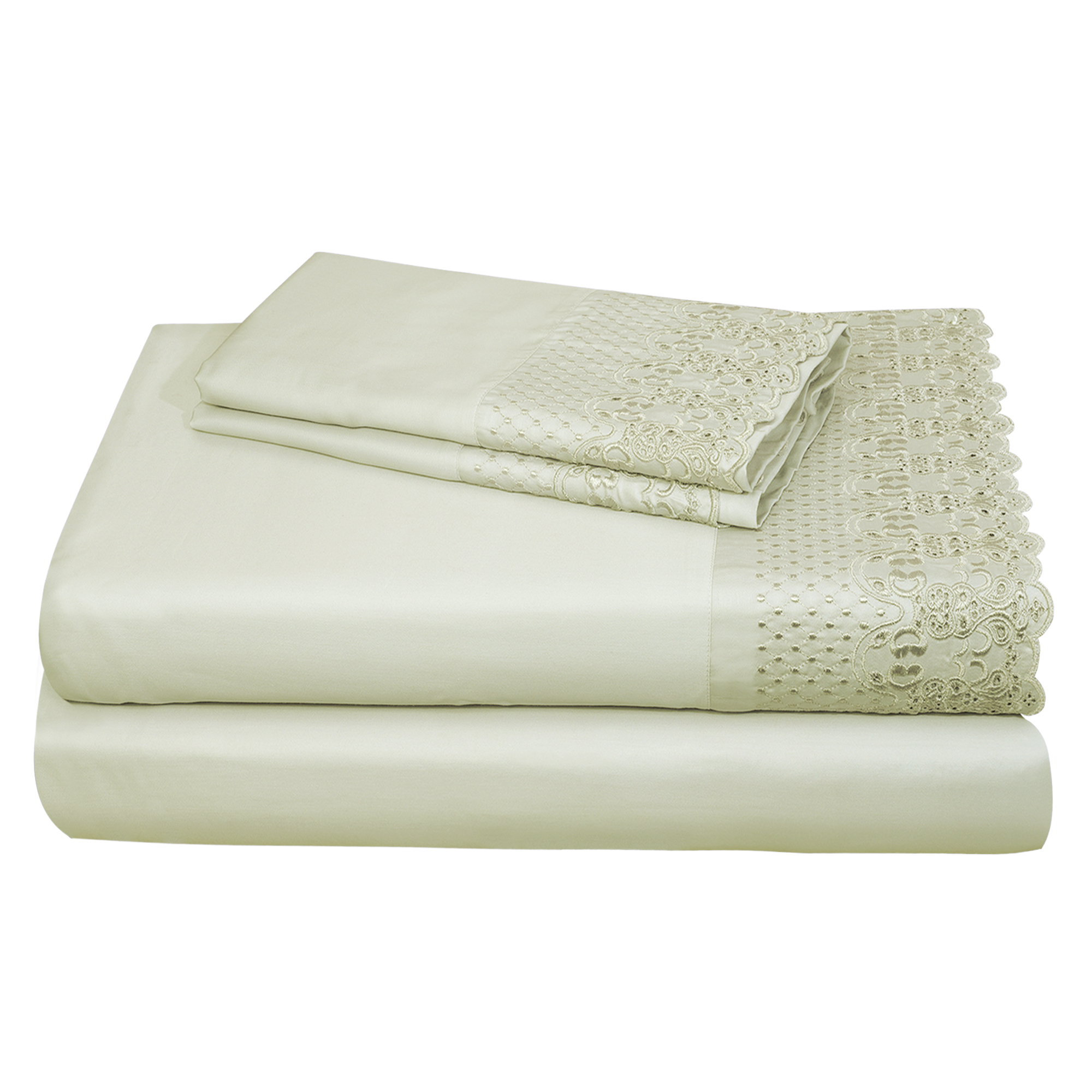 Auraa Smart 1400 TC Cotton Rich Lace King Sheet Set