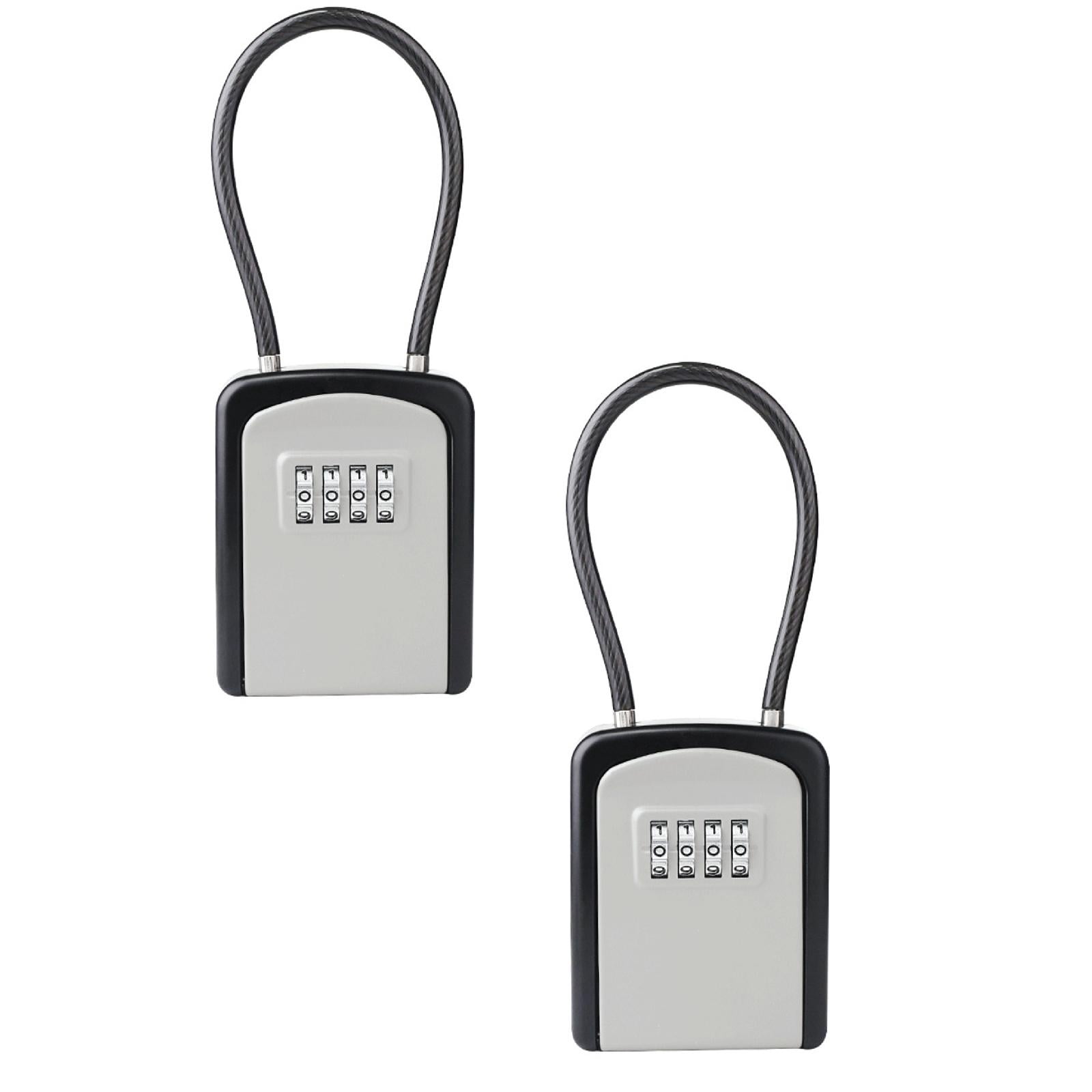 Auraaa Key Lock Box Portable Combination Lockbox Wall-Mounted Key ...