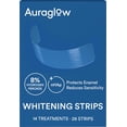 thumbnail image 1 of Auraglow Teeth Whitening Strips, Sensitive Whitening Strips, 14 Whitening Treatments, 8% Hydrogen Peroxide with Nano Hydroxyapatite (nHAp) to Reduce Sensitivity and Protect Enamel, 28 Strips, Mint, 1 of 7