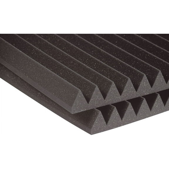Auralex Acoustics - 2" Studiofoam Wedge 2' x 2' x 2" Acoustic Panels (12 pack) Charcoal