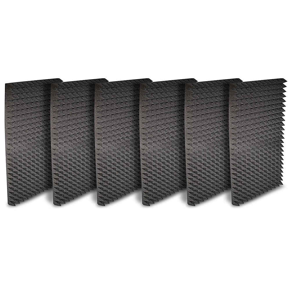 Auralex Studiofoam Pyramids 24"x48"x2" Acoustic Panel 6-Pack Charcoal