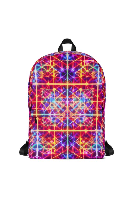 Auraline Infinity Corridor Backpack Sacred Geometry 15 Laptop Travel Bag