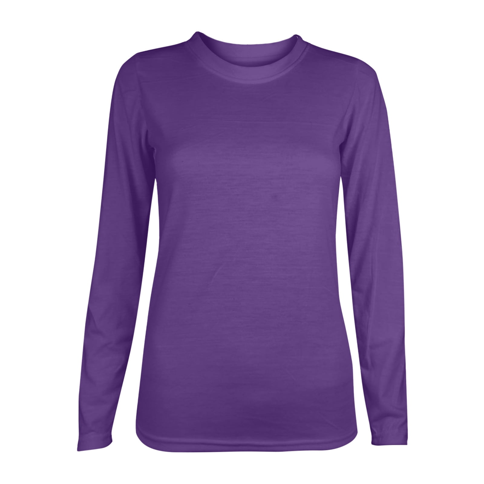 Auralook Long Sleeve Shirts for Women Solid Crew Neck Tshirts Fall ...