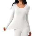 thumbnail image 1 of Auralook Long Sleeve Undershirt for Women Soft Round Neck Thermal Shirts Base Layer Warm Bottom Tops, 1 of 8