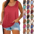 thumbnail image 1 of Auralook Plus Size Tops for Women Sleeveless Summer Tank Top Loose Fit Casual Tunics Shirts, 1 of 9
