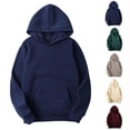 thumbnail image 1 of Auralook Women Solid Oversized Hoodies Fall Outfits Lightweight Hooded Sweatshirts Pullover Casual Tunic Shirts with Pocket, 1 of 9