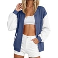 thumbnail image 1 of Auralook Women’s Color‑Block Raglan Sleeve Baseball Jacket Crew Neck Button Casual Outerwear with Side Pockets, 1 of 6