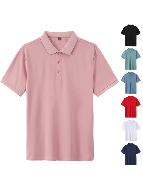 Women's Laple Shirts Cotton Short Sleeve Shirt Buttons Collared Shirts Summer Casual Loose Wicking Golf Tops