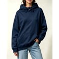 thumbnail image 1 of Auralook Women's Long Sleeved Hoodies Fall Oversized Sweatshirts with Pockets Casual Solid Basic Hooded Pullover Top, 1 of 9