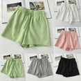 thumbnail image 1 of Auralook Women's Summer Casual Shorts Comfy Lightweight Vacation Outfits Elastic Waist Lounge Pants with Pocket, 1 of 2