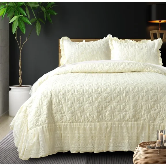 Auraluxe Quilted Elegance Bedcover Set