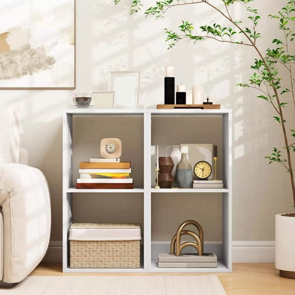 Auranook 2-Cube Open Back Bookcase Set of 2 w/ Anti-tip Kit Modern Style Organizer
