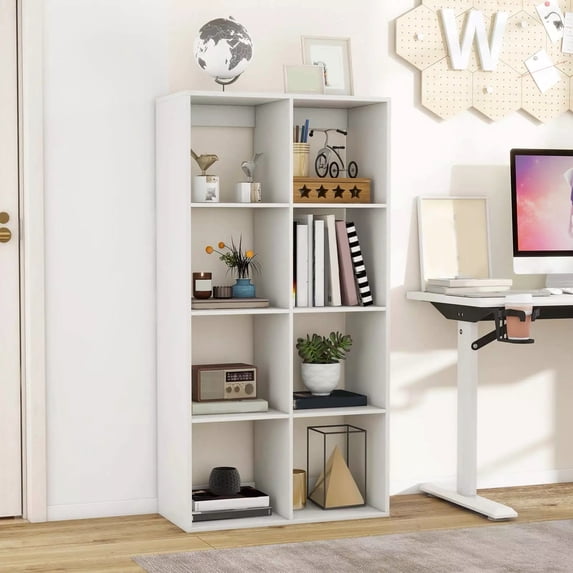 Auranook 9-Cube Open Bookshelf w/ Anti-tip Kits Home Modern Style Storage Shelf for Study