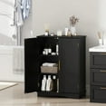 thumbnail image 1 of Auranook Floor Storage Cabinet Modern Storage Organizer w/Adjustable Shelves &2 Doors, 1 of 9