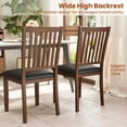 thumbnail image 1 of Auranook Modern Dining Chair Set of 2, Upholstered Chair w/ Slanted High Backrest, Wear-resistant PVC Leather, Rubber Wood Legs, Farmhouse Chair, 1 of 7