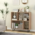 thumbnail image 1 of Auranook Open Shelf Bookcase Mid Century Modern Cube Bookshelf with 4 Compartments, 1 of 8