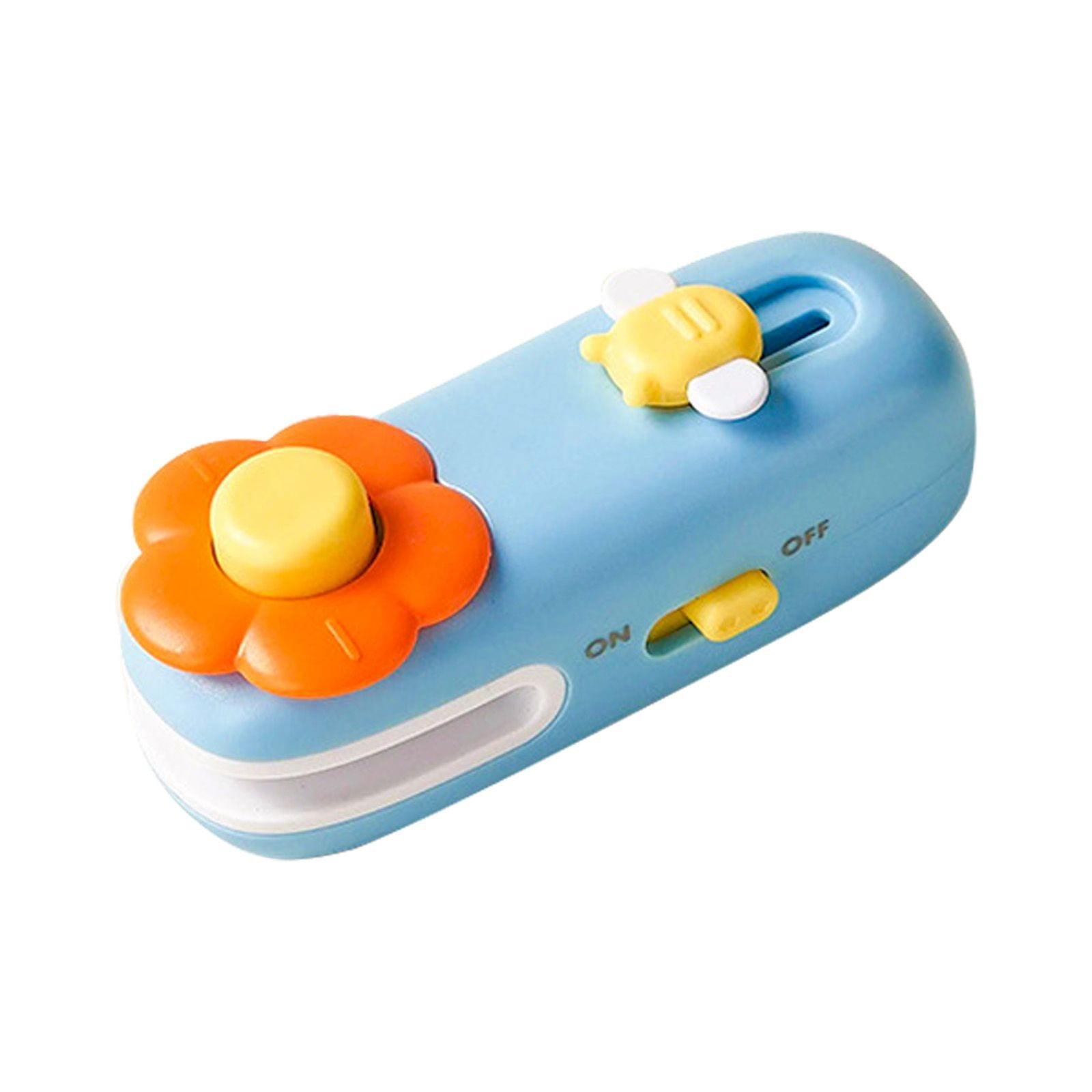 Mini Bag Sealer With Cutter — Rechargeable, Handheld Heat Sealer For Snacks & Leftovers, Portable & Magnetic (White/Blue)