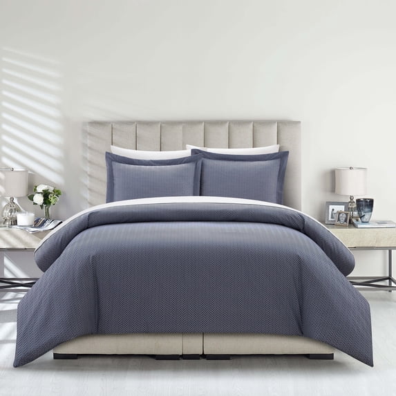 Aurel 3 or 2 Piece Duvet Cover Set Herringbone Pattern