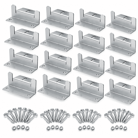 Aurelia 16 Units Per Set Solar Panel Mounting Z Brackets,Solar Panel Mounting Brackets Lightweight Aluminum Corrosion-Free for Rvs,Trailers,Boats,Yachts,Wall and Other Off Gird Roof