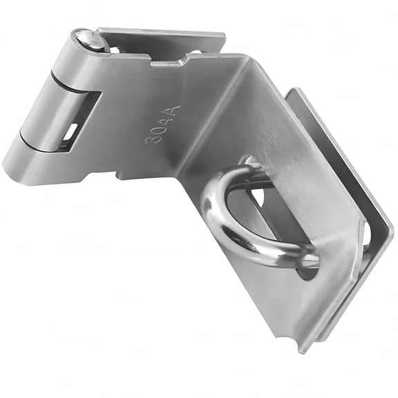 Aurelia 2026 New Hasp Latch Padlock Latch 4 Inch 90 Degree Stainless Steel Padlock Hinge Latch for Doors,Cabinets,Gates,Fences,Security,Outdoor Use,Home Storage,Easy Installation.