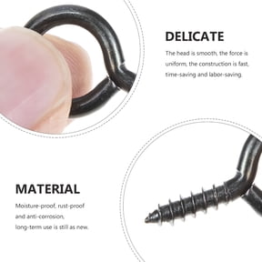Aurelia 2026 New Small Eyelet Screws Self Tapping Round Screw 30Pcs for Crafts,Woodworking,Diy Projects,Electronics Black